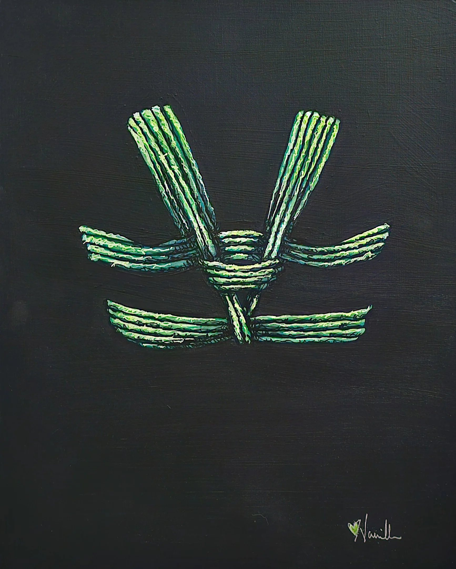 Shay's Chest Harness From Behind