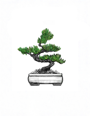 Rosemary Bonsai (Inktober Day 3)